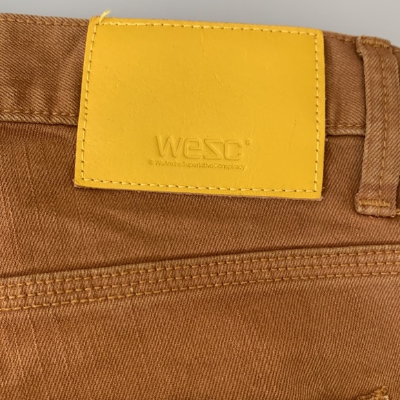 WESC Alessandro Brown Overdyed Cotton Elastane Blend Pants Men Size 31 x 32 - Picture 5 of 15